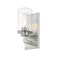 Z-Lite Savannah 1 Light Wall Sconce, Brushed Nickel & Clear 462-1S-BN - alternate 4